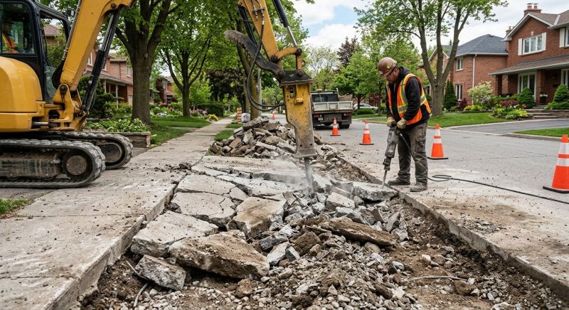 Sidewalk Demolition in Sacramento, CA