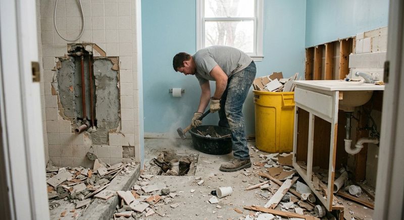 Bathroom Demolition in Bergen County, NJ