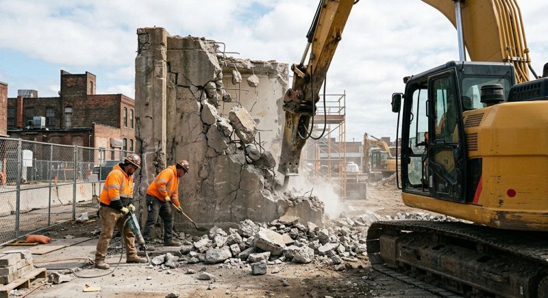 Block Wall Demolition in Bergen County, NJ