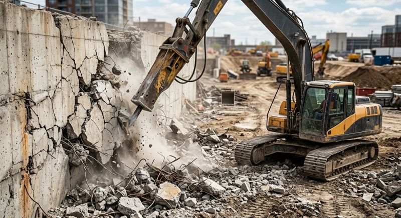Concrete Wall Demolition in Sacramento, CA