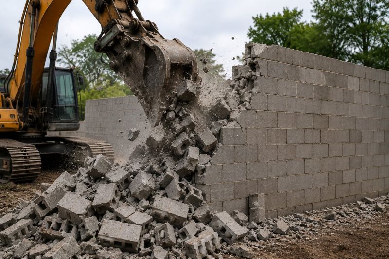 Concrete Wall Demolition in Bergen County, NJ