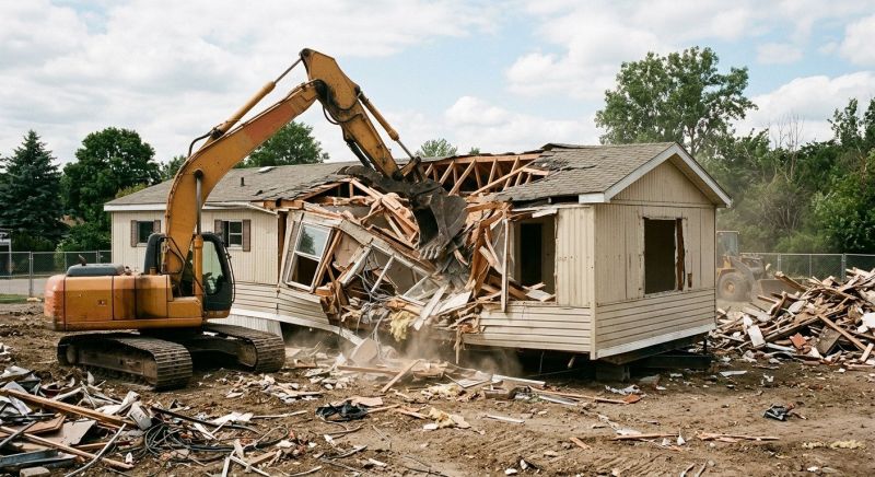Double Wide Demolition in Katy, TX