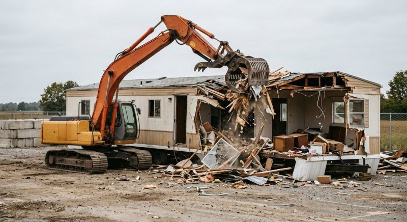 Double Wide Demolition in Houston, TX