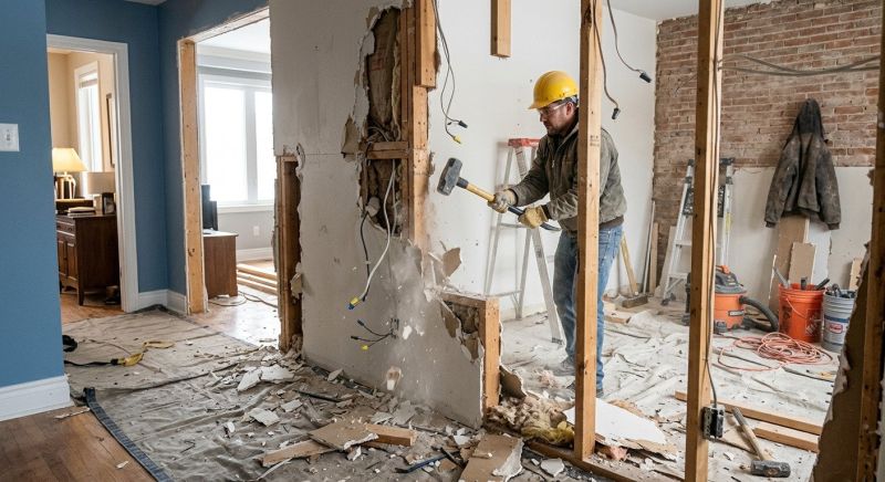 Kitchen Wall Demolition in Sacramento, CA