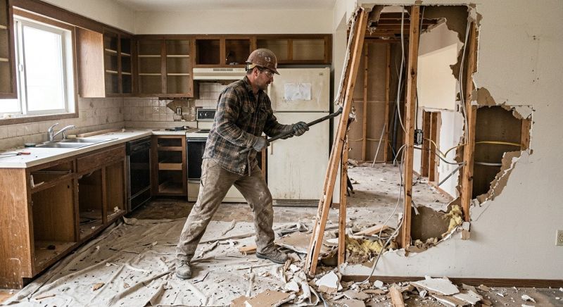 Kitchen Wall Demolition in Frederick, MD