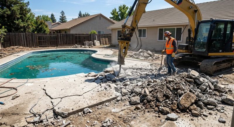 Pool Deck Demolition in Bergen County, NJ