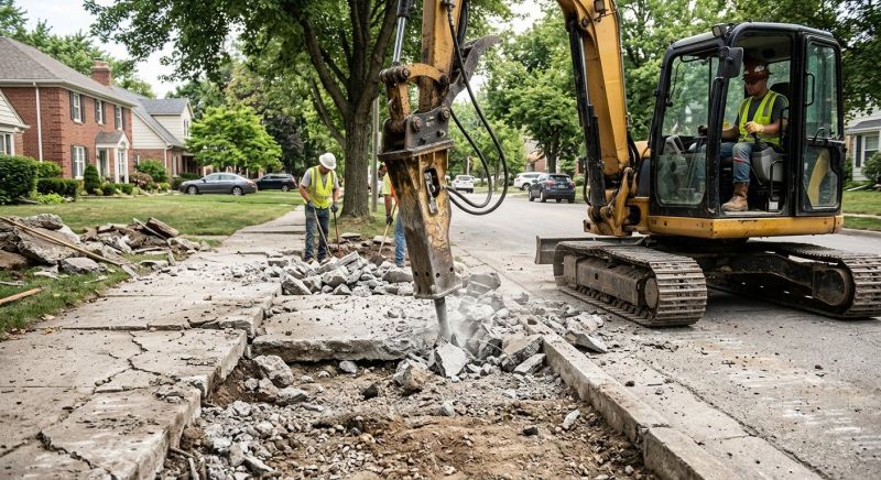 Sidewalk Demolition in Sacramento, CA